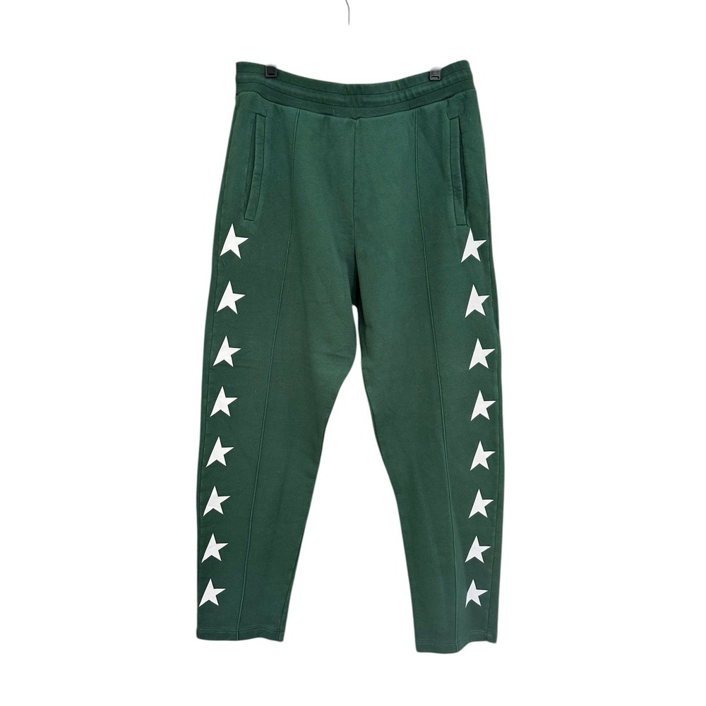 Golden Goose Star Track Pants Joggers Sweatpants Green Large Streetwear #BBB1-1